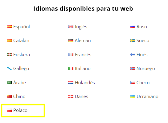 Idiomas disponibles Inmoenter