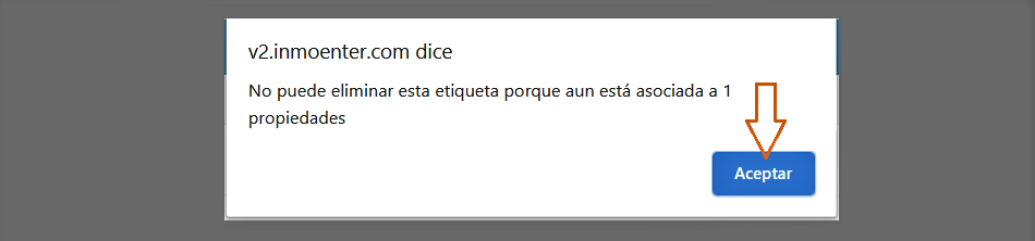 InmoEnter Eliminar etiqueta de propiedades 2