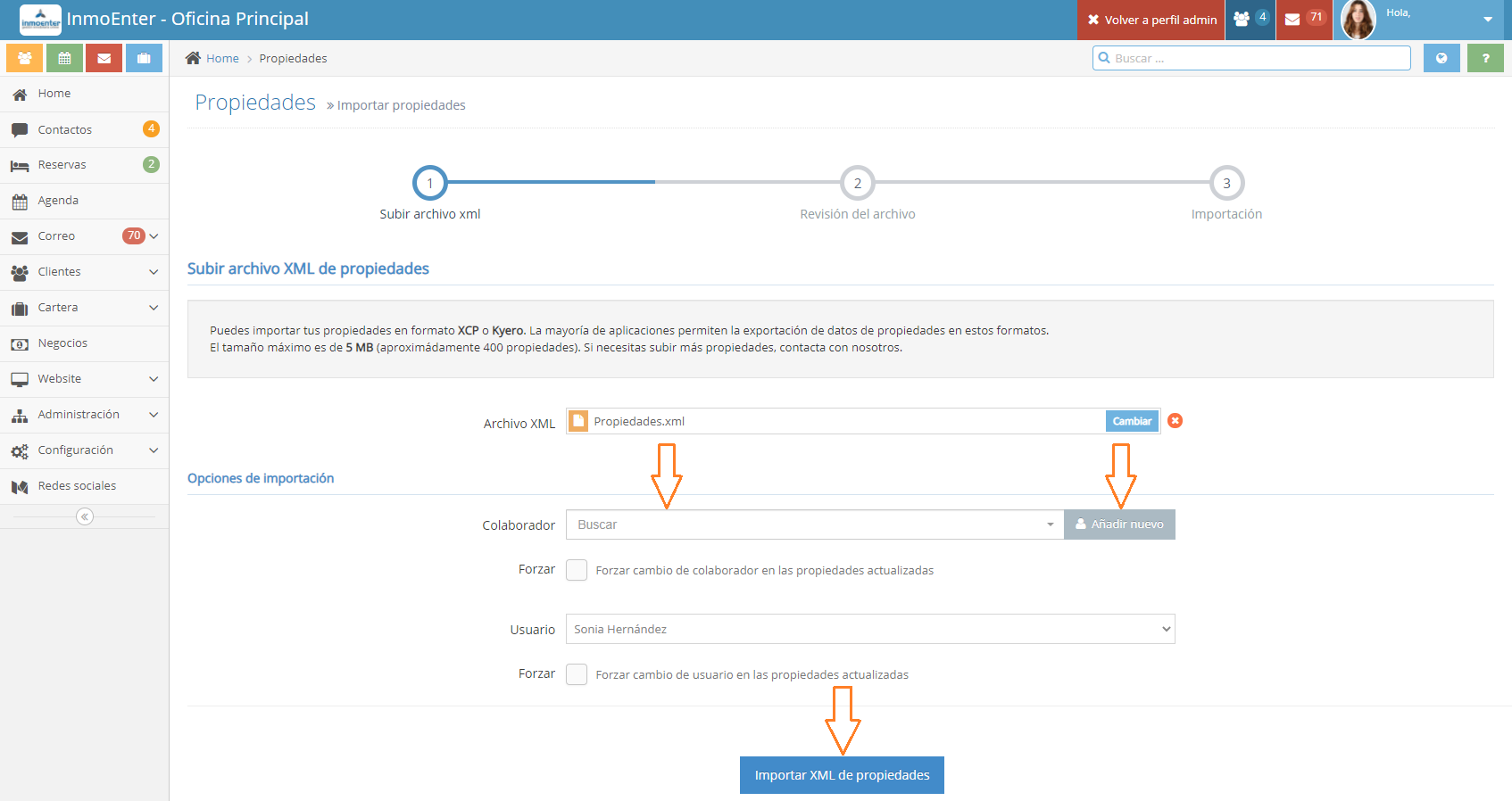 InmoEnter – Importación de propiedades XML 5