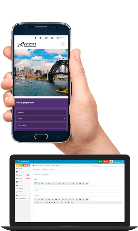 Web inmobiliaria integrada en software inmobiliario