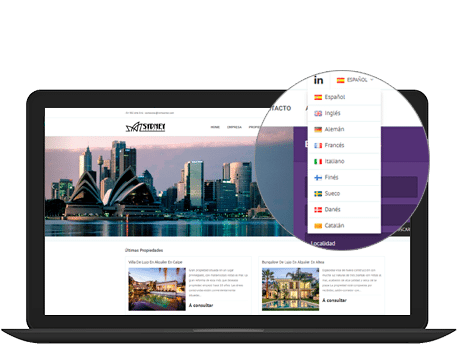 web inmobiliaria multi idioma